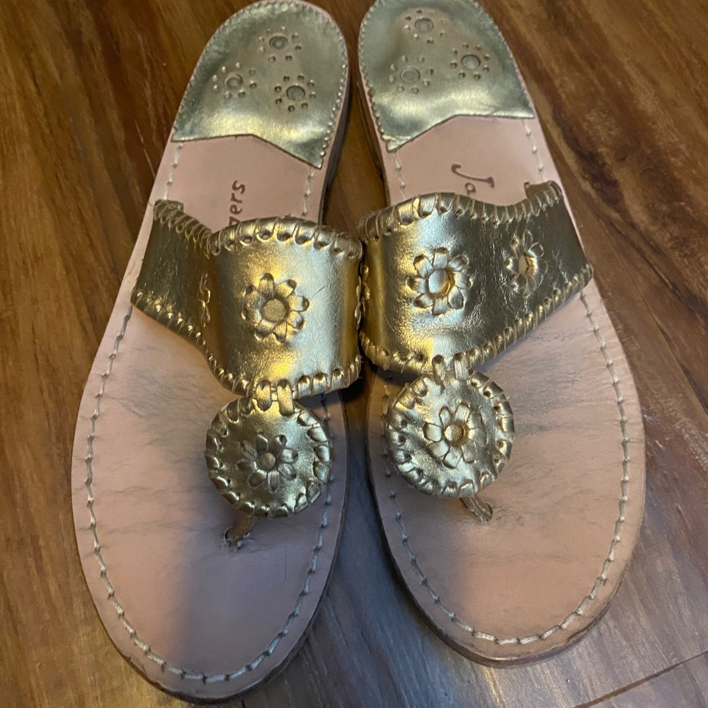 Jack Rogers Gold Sandals